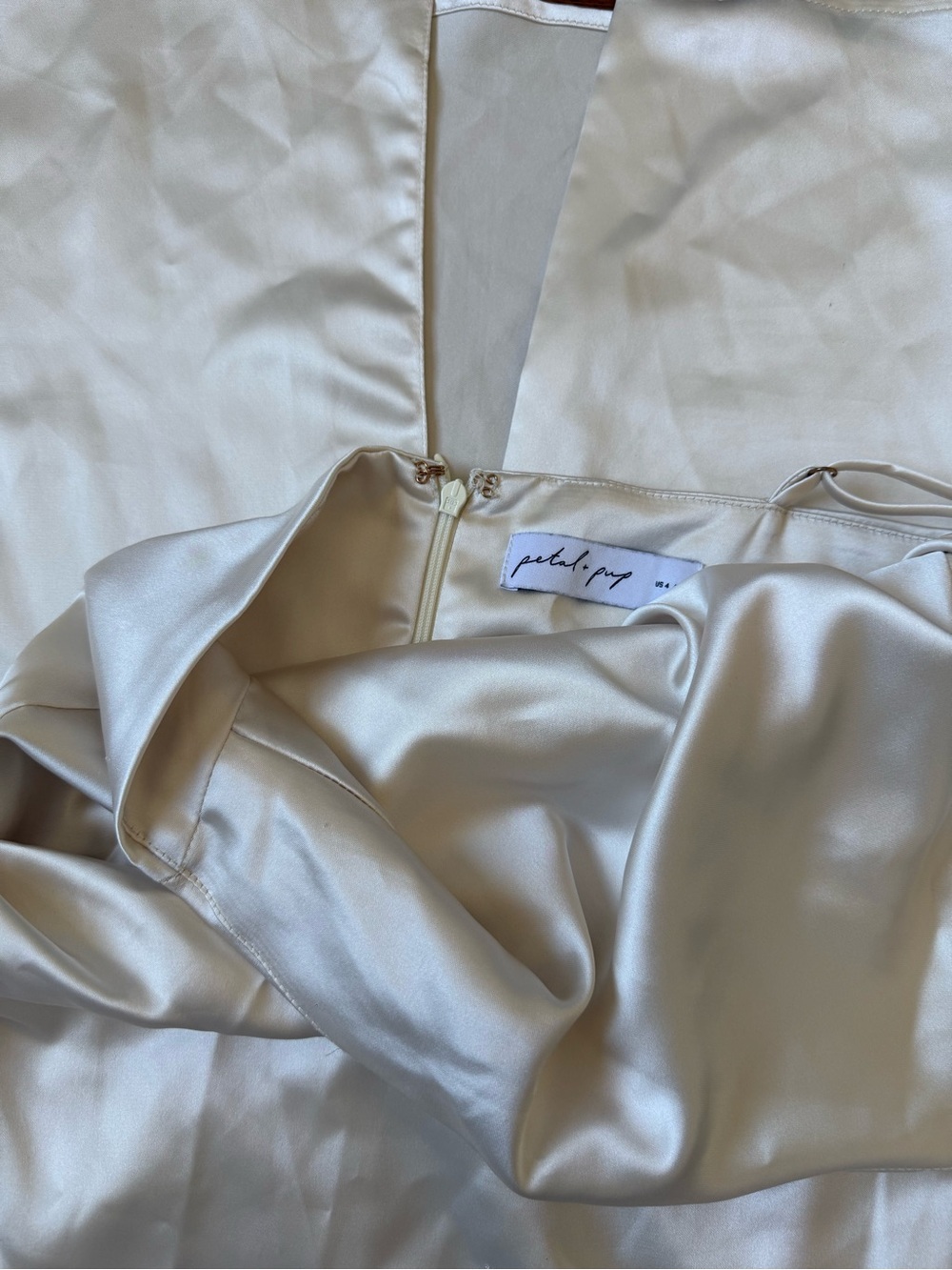 Petal & Pup Ivory Satin Slip Dress - Picture 2 of 4